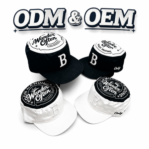 Gorra <span class=keywords><strong>de</strong></span> 5 Paneles con Visera Plana, Diseño Bicolor, Personalizable con Logotipo Bordado en el Lateral, OEM ODM, Ajustable, Estilo Urbano - Product Image 1