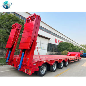 4 essieux 80 tonnes Conception de lit bas pour faciliter le chargement, le déchargement et le transport de conteneurs Semi-remorques à plateau bas - Product Image 2