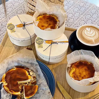 Boîte d'emballage ronde en bois pour cheesecake, conteneur à dessert jetable avec couvercle, boîte à gâteau en bois écologique pour boulangerie