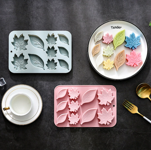 Nouveau gâteau outil 10 trous <span class=keywords><strong>feuille</strong></span> série Fondant Silicone moule bricolage <span class=keywords><strong>automne</strong></span> <span class=keywords><strong>feuille</strong></span> <span class=keywords><strong>d</strong></span>'érable chocolat bonbons Silicone moule - Product Image 3
