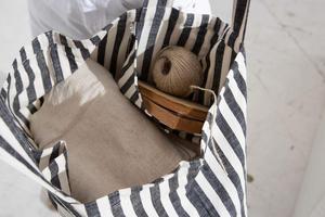 Durable Striped Canvas Tote Bag Custom <b>Printing</b> Wholesale Price <b>Large</b> Capacity Reusable Shopping Bag Fast Delivery - Product Image 2