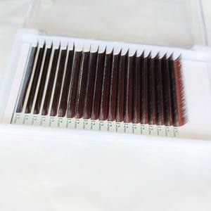 Cheveux synthétiques 16 lignes de qualité supérieure fabriqués à la main Volume individuel complet Plateaux de cils Extensions de cils de marque privée plats faciles - Product Image 3