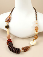 Collier de mode OEM/ODM, style bohème estival, décontracté, avec pendentif coquillage et perles, pour la plage et les voyages, au look élégant et frais
