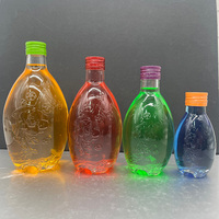 Bouteilles en verre élégantes de 250 ml, 330 ml et 500 ml avec logo en relief floral pour jus de fruits et boissons