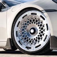 Jantes en alliage poli miroir à motif réticulé DW 20 21 22 pouces compatibles avec Porsche 911 Turbo S, ajustement personnalisé, fabrication sur commande