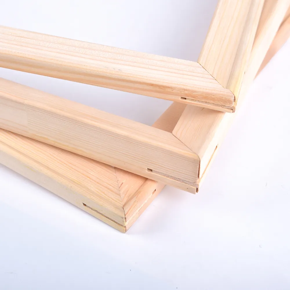 कारखाने की आपूर्ति लकड़ी अनुकूलित स्ट्रेचर कैनवास स्ट्रेचर बार पट्टी फ्रेम सेट भीतरी फ्रेम