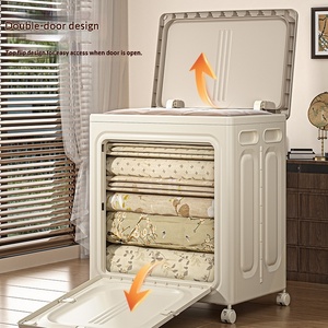 Caja de Almacenamiento de Plástico Plegable Extra Grande de Gran Capacidad, con Tapa, Organizador <span class=keywords><strong>para</strong></span> Ropa, Sin Necesidad de Instalación - Product Image 3