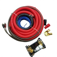 Kit de câblage pour amplificateur de voiture 0GA OFC |   Kit complet de câbles d'installation pour amplificateur de subwoofer audio de voiture avec porte-fusible ANL 200A