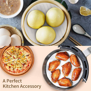 Round Parchment Paper 23CM 26CM 28CM 30CM 32CM 34CM 36CM Oven Safe <b>Baking</b> Sheet For Home <b>Baking</b> Scallion Pancakes Air Fryer - Product Image 4