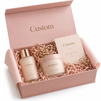 Coffret cadeau personnalisé pour le bien-être, emballage en papier rigide de luxe avec insert pour huile corporelle, bougie parfumée, coffrets cadeaux de marques de bien-être