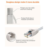 Protège-connecteurs RJ45 avec décharge de tension pour câbles Ethernet, protections de fiches réseau pour cordons de brassage Cat5e, Cat6, Cat6a