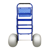 KSW6 Chariot de plage léger et pliable le plus vendu pour activités de plein air, avec roues à ballons et plateforme en acier au carbone, conception OEM