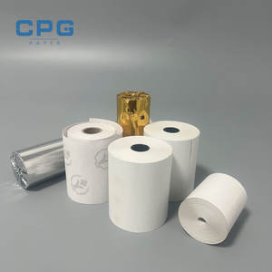 Rollo Jumbo de Papel Térmico Personalizado OEM, Impresión de Área Completa, Bajo Polvo, Impresión Trasera, Imagen Larga, 80x80mm, 70gsm - Product Image 1