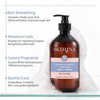 Fruitzuur Exfoliërende Douchegel Melkzuur Niacinamide Huidverjonging Acne Verzorging Langdurige Geur Body Wash 500ml