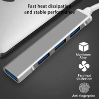 Harga grosir adaptor OTG Multi Splitter Tipe C 4-Port Usb C 3.0 Hub cocok untuk komputer Notebook Desktop