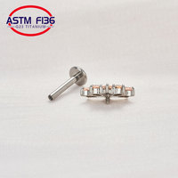 Ensemble de bijoux de mariage en titane G23 ASTM F136 avec pierre opale, boucles d'oreilles et piercing de nez tendance pour femme