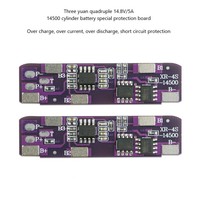 Système de gestion de batterie (BMS) pour lampadaires solaires, pack de batteries 4S 14,8V 5A, carte de protection de batterie 14500 avec NTC pour pulvérisateur
