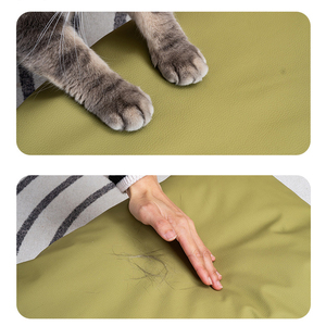 SUREWALHOME Lit pour chien imperméable rectangulaire, lit chauffant pour animaux de compagnie, canapé orthopédique avec support en mousse d'œuf, lit pour <span class=keywords><strong>chat</strong></span>, tissu en cuir durable - Product Image 5