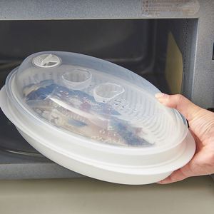 Contenant pour poisson vapeur au micro-ondes, grand récipient de cuisson vapeur pour four à micro-ondes, chauffe-pains vapeur, plateau pour poisson vapeur - Product Image 3