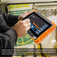 Testeur de fibre optique OTDR Rsrteng 1310/1550nm 32dB/30dB 420km 7 pouces avec support de carte d'événements, OPM, VFL, LS, OLS, test et analyse à distance Ethernet