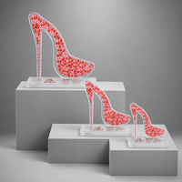 Noble Fabricant Acrylique Talons Hauts Gravé Logo Personnalisé Beauté Trophy Award