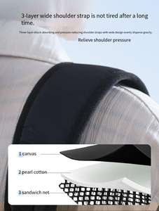 Tas ransel anjing peliharaan sertifikat CE pembawa bersepeda luar ruangan hewan peliharaan kecil sedang biru kuning hitam - Product Image 6