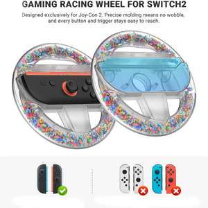 Mini Volante <span class=keywords><strong>de</strong></span> Carreras para <span class=keywords><strong>Nintendo</strong></span> <span class=keywords><strong>Switch</strong></span> 2, Volante Transparente, Accesorio <span class=keywords><strong>de</strong></span> Control para <span class=keywords><strong>Juegos</strong></span> <span class=keywords><strong>de</strong></span> Carreras como <span class=keywords><strong>Mario</strong></span> Kart - Product Image 5