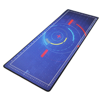 Tapis de souris de jeu de grande taille avec base en caoutchouc naturel, design personnalisé, bord cousu et surface en polyester