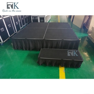 เวทีพับได้แบบอัจฉริยะสำหรับคอนเสิร์ตเวทีกันลื่นสีดำพร้อมกระโปรง - Product Image 1