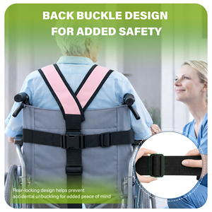 Arnés de Seguridad Ajustable para Silla de Ruedas, Cinturón de Soporte para Torso de Tela Oxford Suave para Adultos - Product Image 4