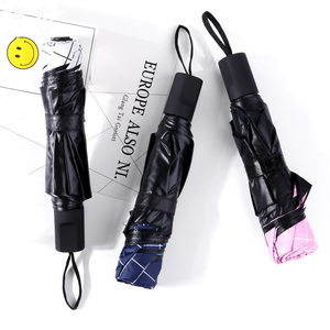 공장 맞춤형 8K 3 배 수동 UV 격자 무늬 휴대용 방풍 우산 로고 비즈니스 선물로 비즈니스 비 및 태양 보호 - Product Image 4