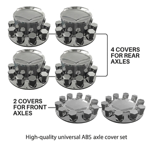 Couvre-écrous à visser chromés de 33mm pour essieu arrière pour cargo, <span class=keywords><strong>Mack</strong></span>,Kenworth,International,Peterbuilt - Product Image 4