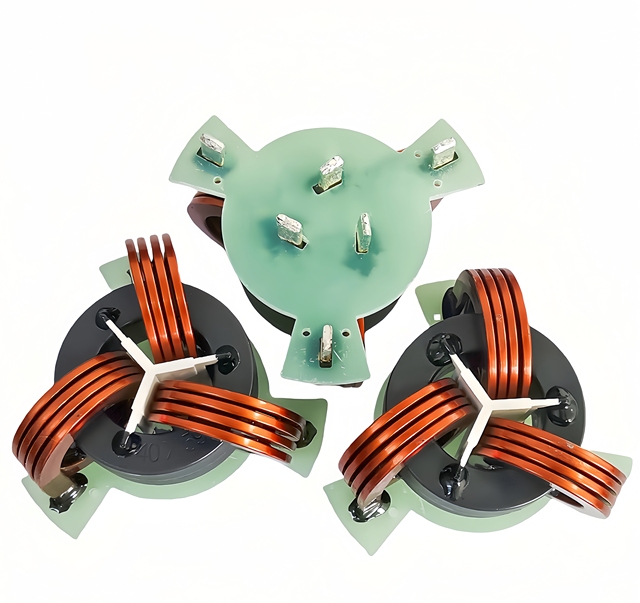 Customized High Power Current Toroidal Flat Copper Wire Choke Coil Three-phase Common Mode Chokes  Inductors