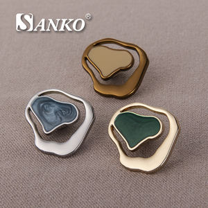 SANKO, último diseño, forma personalizada, aleación de Zinc, accesorio de costura en relieve dorado, traje de ropa, abrigo y blazer, botón de vástago - Product Image 1