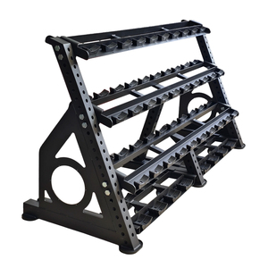 Soporte <span class=keywords><strong>para</strong></span> Mancuernas de Alta Resistencia Industrial, Diseño que Ahorra Espacio, Alta Capacidad, Soporte <span class=keywords><strong>para</strong></span> Mancuernas de Múltiples Niveles con Opciones de Logotipo Personalizado - Product Image 3