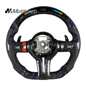 Volant personnalisé LDG en fibre de carbone forgée bleue pour BMW F10 F30 F31 F32 F33 F34 F80 F01 F06 F07 X3 X4 X5 X6 M3 M4 M5 M6 - Product Image 1