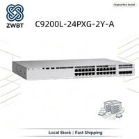 Nouveau commutateur PoE+ MGig Cisco C9200L-24PXG-2Y-A à 24 ports, 8x10G+16x1G, 2x25G SFP28, 292 Gbit/s, StackWise-80, PoE 370 W, routage d'entreprise L3