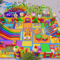 Solution clé en main pour parc d'attractions gonflable commercial, conception personnalisée, parc à thème gonflable complet