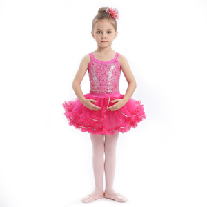 Kids Flamingo Sequin Ballet Tutu <b>Dress</b> Hot Pink Children Performance <b>Dance</b> Costume Professional Jazz Tap Stage <b>Dance</b> Wear - Product Image 1