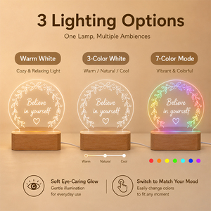 OEM ODM Acrylic LED Desk Lamp Custom Pattern 3D Night Light Message Board <b>Creative</b> <b>Gift</b> Collection - Product Image 6