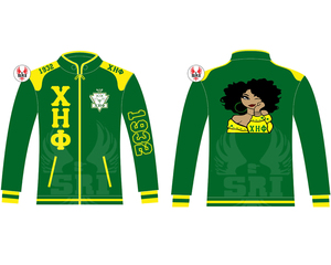 Veste de course Chi Eta Phi XHO Sorority and Fraternity pour femme, avec patchwork de lettres grecques, style course automobile, unisexe, pour université - Product Image 6
