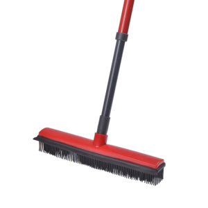 Suelo <span class=keywords><strong>de</strong></span> caucho escoba alfombra rastrillo <span class=keywords><strong>de</strong></span> escoba con suave escobilla <span class=keywords><strong>de</strong></span> goma ajustable mango largo del cabello escoba para hogar - Product Image 1