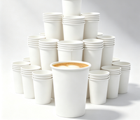 SUMKOKA Gobelets en papier jetables blancs purs écologiques de 12 oz pour café chaud - Vente en gros pour cafés, bureaux et boissons chaudes