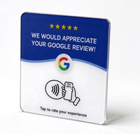 Carte de commentaires Google NFC et QR Code, accès double, carte intelligente pour hôtel, café, salon, vente en gros, en stock, prête à être expédiée