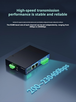 Aglomerado HIWOOYA, módulo PN de puerta de enlace de protocolo PROFINET con adquisición síncrona de 10 canales, Modbus RTU 485/TCP a 2