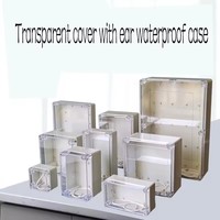 Boîtier de jonction carré en plastique ABS transparent, étanche IP66, anti-poussière, pour instruments électroniques extérieurs résistants aux éclaboussures