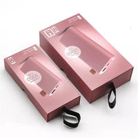 Boîte en carton rigide personnalisée de luxe, écologique et recyclable, avec fenêtre, pour emballage cadeau de batterie externe, avec trou de suspension, vente en gros