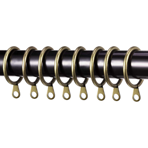 38mm métal <span class=keywords><strong>noir</strong></span> large <span class=keywords><strong>rideau</strong></span> de douche manuel anneaux avec clips pour rideaux - Product Image 3