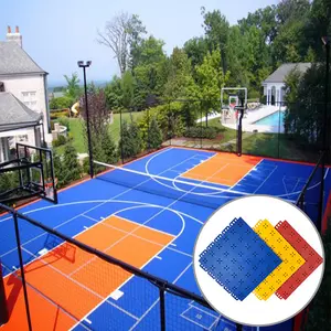 Carrelage extérieur utilisé pour le terrain de basket-ball avec terrain de volley-ball