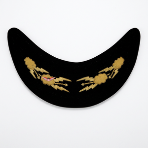 KEW En gros Visière de casquette dorée brodée à la main, style General Air American, avec pointe en fil de soie doré, pour uniforme de parade et de cérémonie - Product Image 2